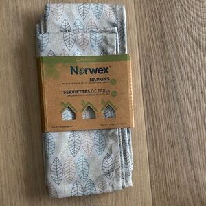 Norwex Leaf Pattern Napkins - Blue, Green, Gray
